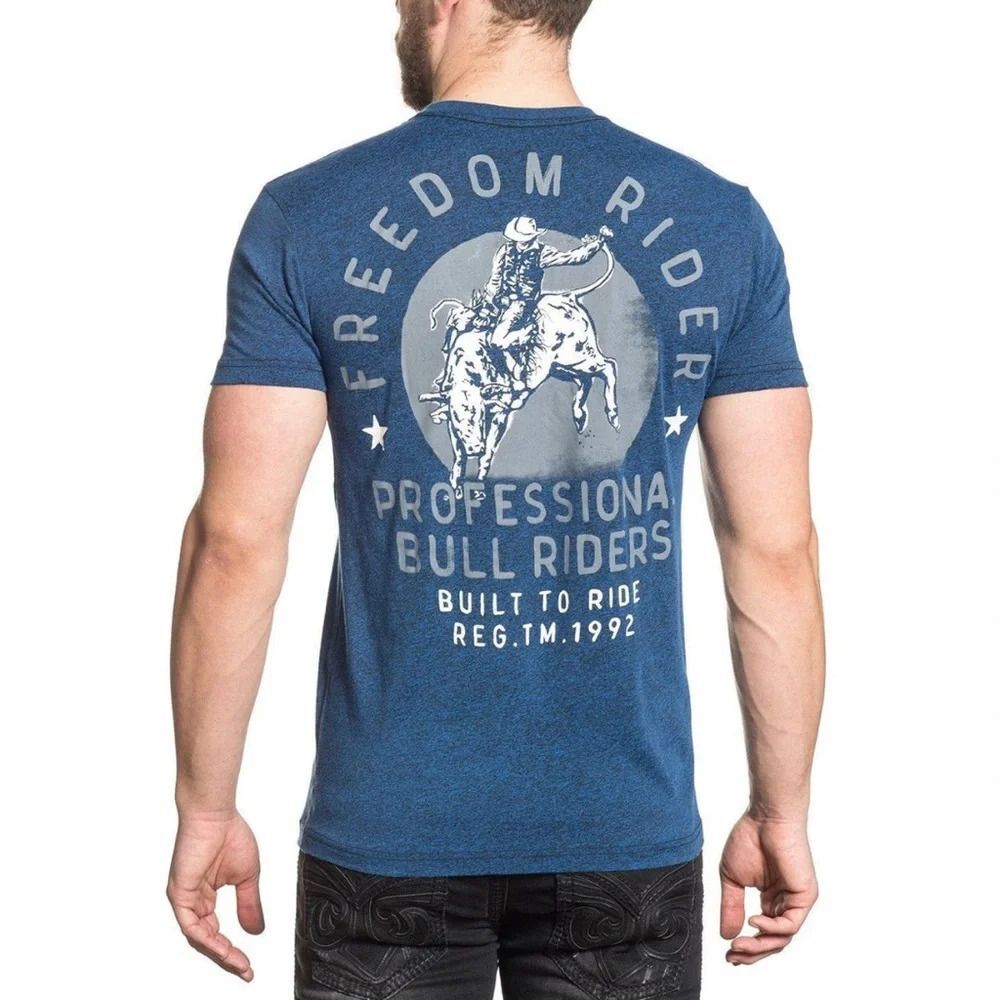 Affliction Freedom Rider Bull Riders Graphic Tee | Size XL